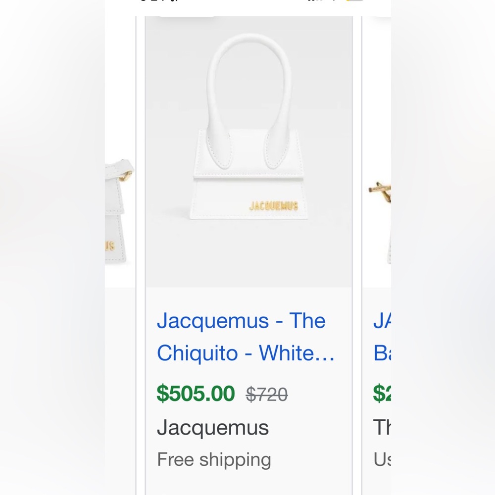 Jacquemus White Chiquito Bag